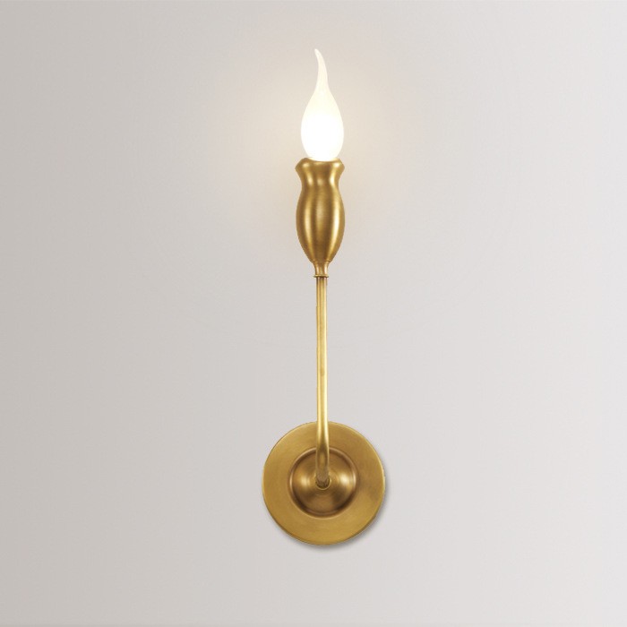 Modern large brass and 2024 black shelf candle wall sconce