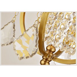 Fine Brass 1 Light Crystal Chandelier