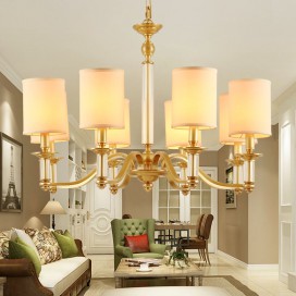 Fine Brass 8 Light Crystal Chandelier