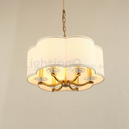 Fine Brass 6 Light Chandelier