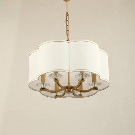 Fine Brass 6 Light Chandelier