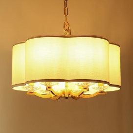 Fine Brass 6 Light Chandelier