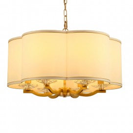 Fine Brass 6 Light Chandelier