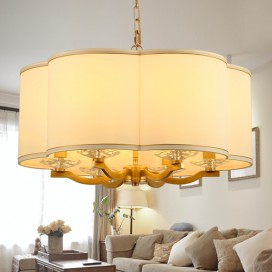 Fine Brass 6 Light Chandelier