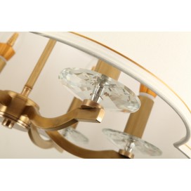 Fine Brass 6 Light Chandelier