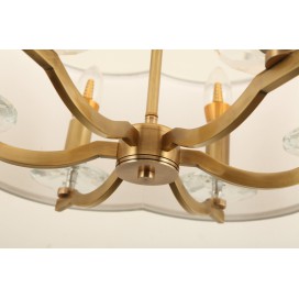 Fine Brass 6 Light Chandelier