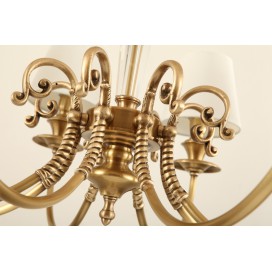 Fine Brass 8 Light Crystal Chandelier