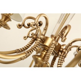 Fine Brass 8 Light Crystal Chandelier