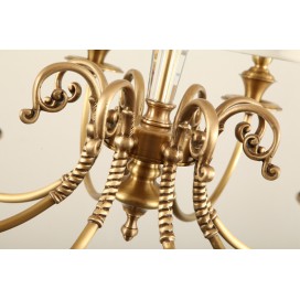 Fine Brass 8 Light Crystal Chandelier