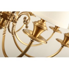 Fine Brass 8 Light Crystal Chandelier