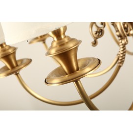 Fine Brass 8 Light Crystal Chandelier