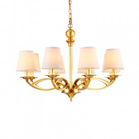 Fine Brass 8 Light Chandelier