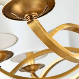 Fine Brass 8 Light Chandelier