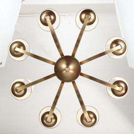 Fine Brass 8 Light Chandelier