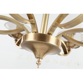 Fine Brass 8 Light Chandelier