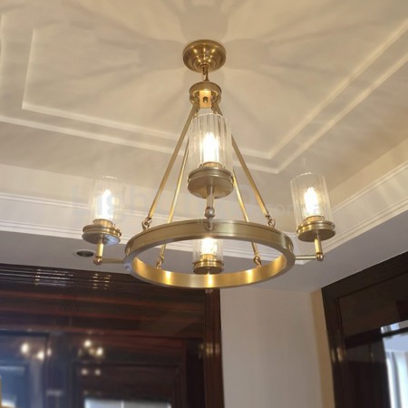 Fine Brass 4 Light Chandelier