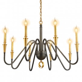 Fine Brass 8 Light Chandelier