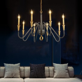 Fine Brass 8 Light Chandelier