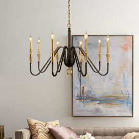 Fine Brass 8 Light Chandelier