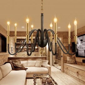 Fine Brass 8 Light Chandelier