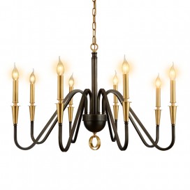 Fine Brass 8 Light Chandelier