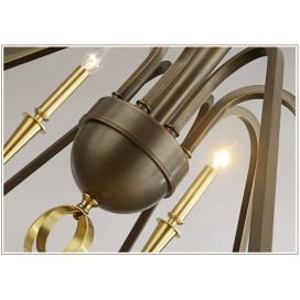 Fine Brass 8 Light Chandelier