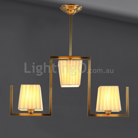 Fine Brass 3 Light Chandelier