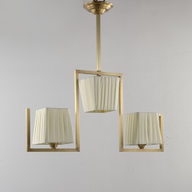 Fine Brass 3 Light Chandelier