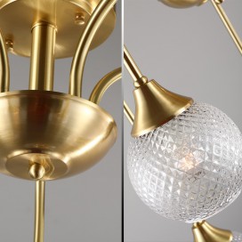 Fine Brass 5 Light Chandelier