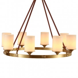 Fine Brass 8 Light Chandelier