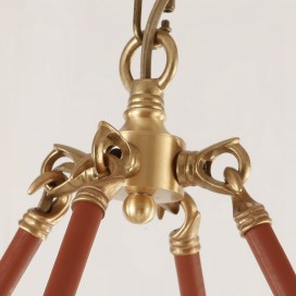 Fine Brass 8 Light Chandelier