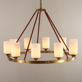 Fine Brass 10 Light Chandelier