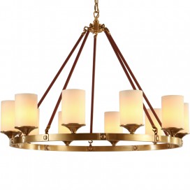 Fine Brass 10 Light Chandelier