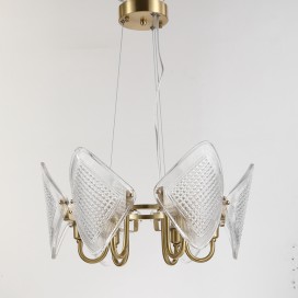 Fine Brass 6 Light Chandelier