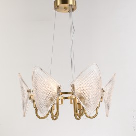 Fine Brass 6 Light Chandelier