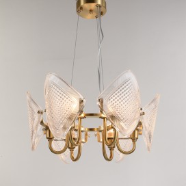 Fine Brass 6 Light Chandelier