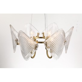 Fine Brass 6 Light Chandelier