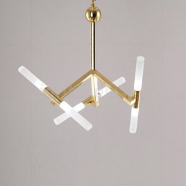 Modern/ Contemporary Two Tiers 6 Light Golden Chandelier