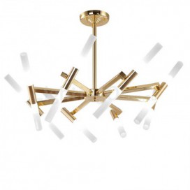 Modern/ Contemporary Two Tiers 16 Light Golden Chandelier