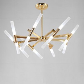 Modern/ Contemporary Two Tiers 16 Light Golden Chandelier