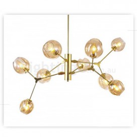 9 Light Two Tiers Modern/ Contemporary Chandelier with Glass Shade