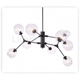 9 Light Two Tiers Modern/ Contemporary Chandelier with Glass Shade