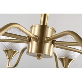 Fine Brass 8 Light Chandelier