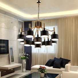 Modern/ Contemporary 12 Light Two Tiers Chandelier