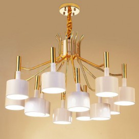 Modern/ Contemporary 12 Light Two Tiers Chandelier