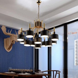 Modern/ Contemporary 12 Light Two Tiers Chandelier