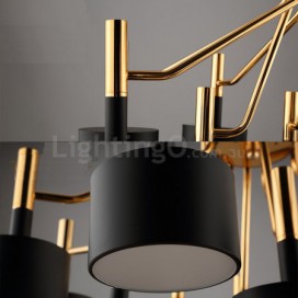 Modern/ Contemporary 12 Light Two Tiers Chandelier