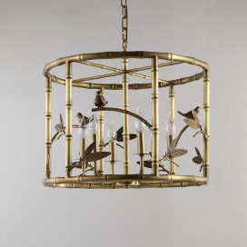 Fine Brass 6 Light Chandelier