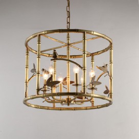 Fine Brass 6 Light Chandelier