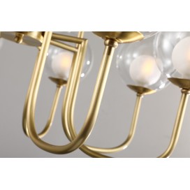 Fine Brass 8 Light Chandelier